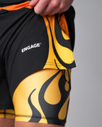Engage Nebula Orange 2-in-1 Hybrid Shorts