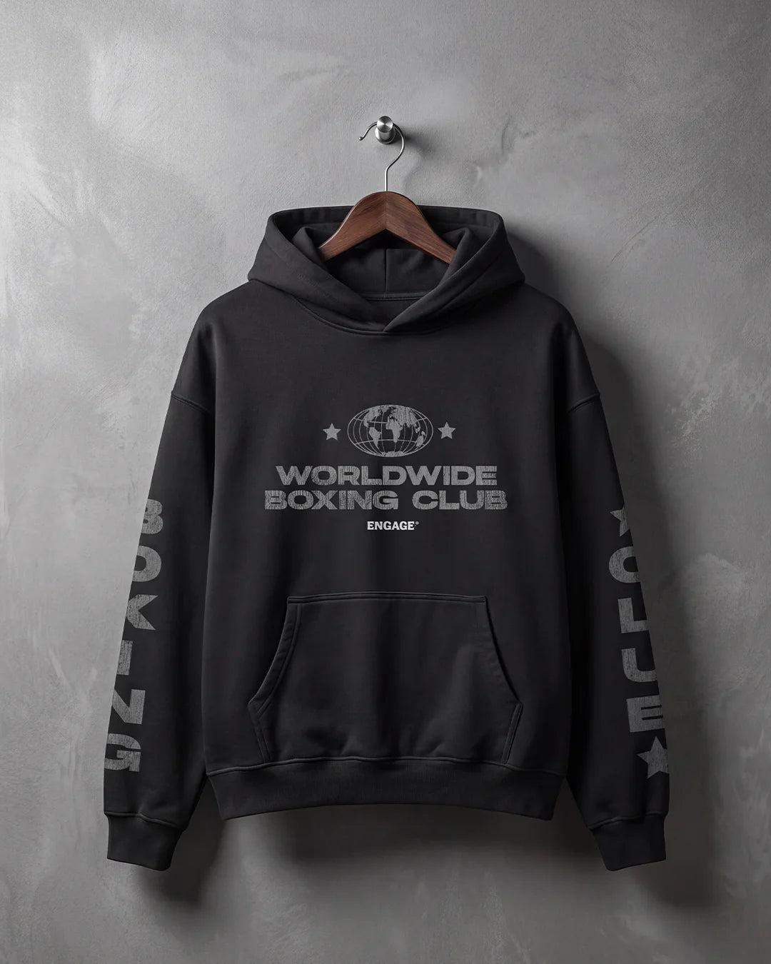 Poleron Engage Boxing Club Faded Black