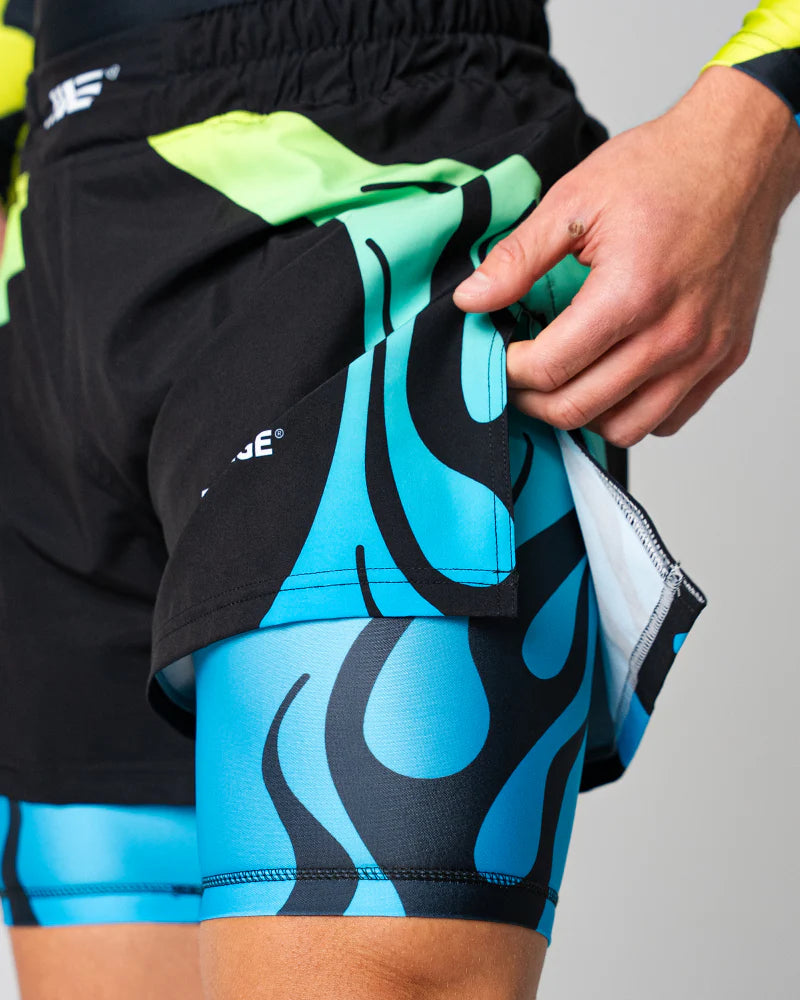 Engage Nebula Blue 2-in-1 Hybrid Shorts