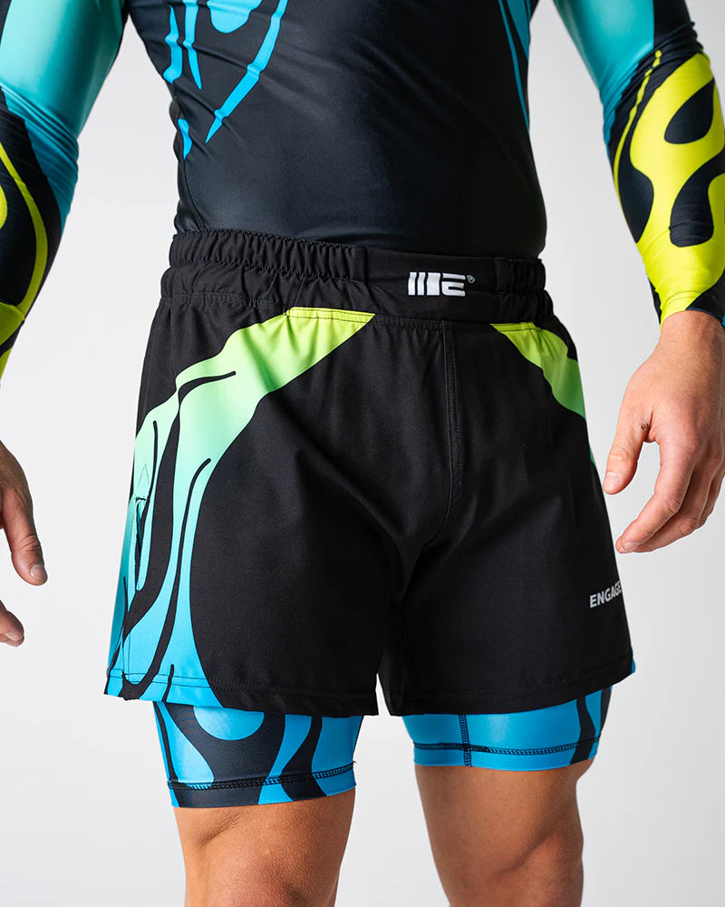 Engage Nebula Blue 2-in-1 Hybrid Shorts