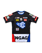 Engage Racer Black Short Sleeve Rash Guard