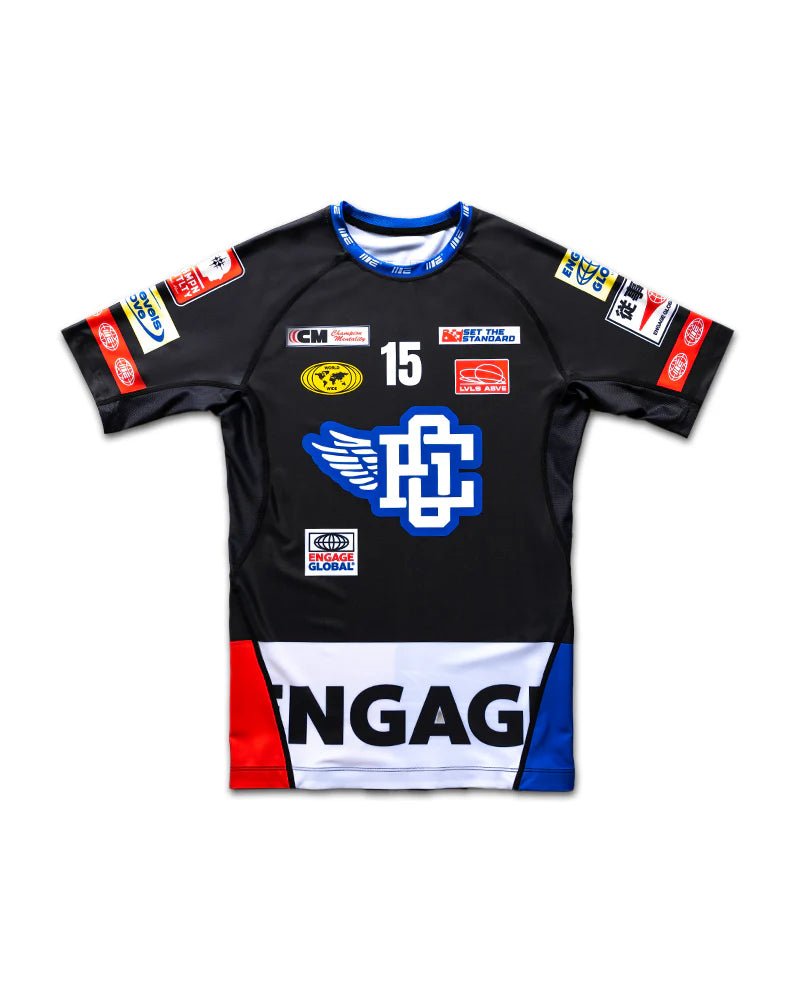 Engage Racer Black Short Sleeve Rash Guard