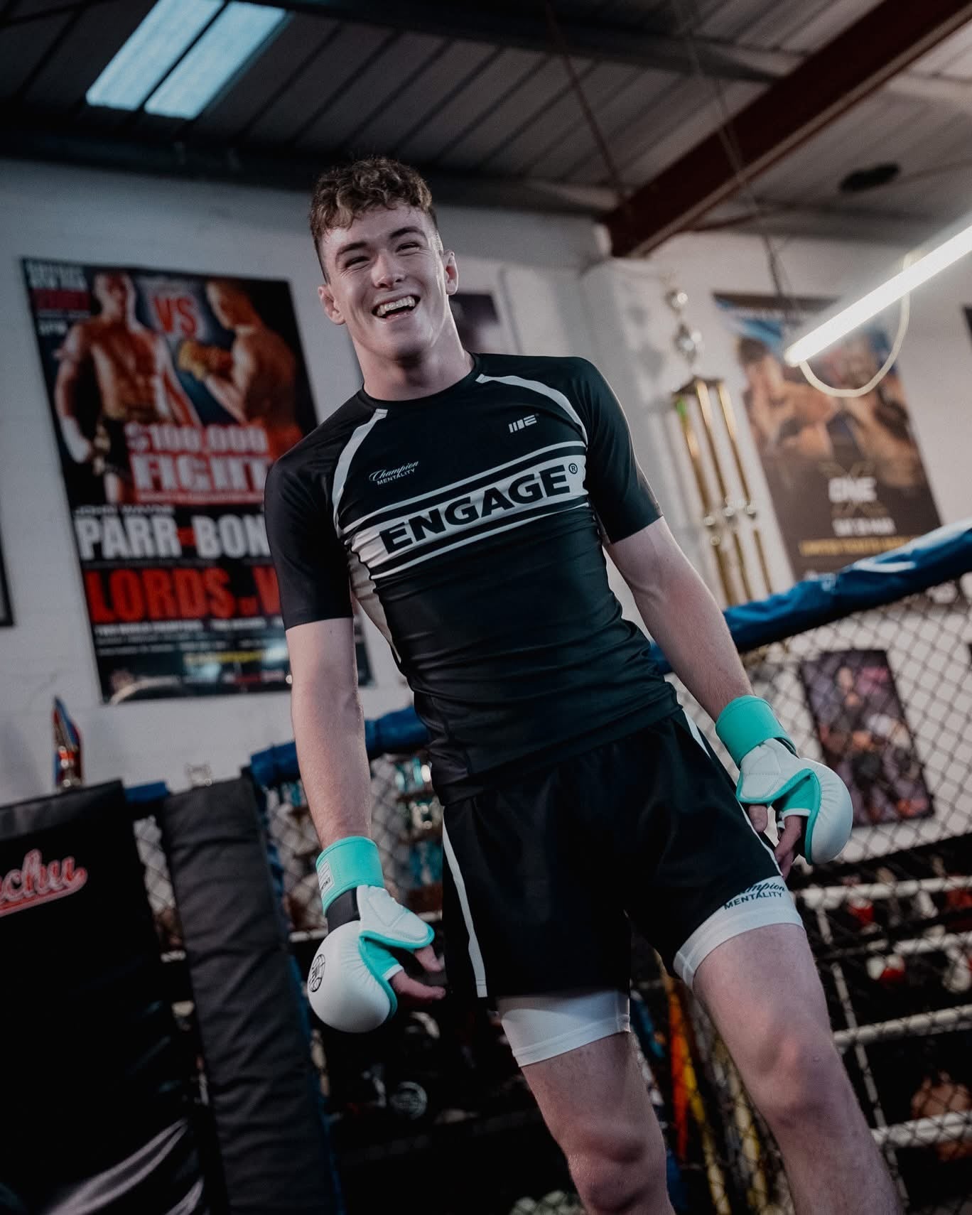 Engage Invictus Black Short Sleeve Rash Guard