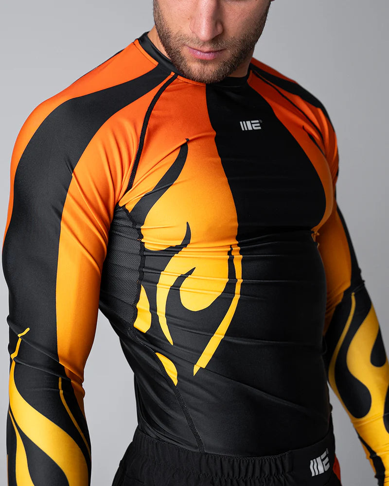 Engage Nebula Orange Long Sleeve Rash Guard