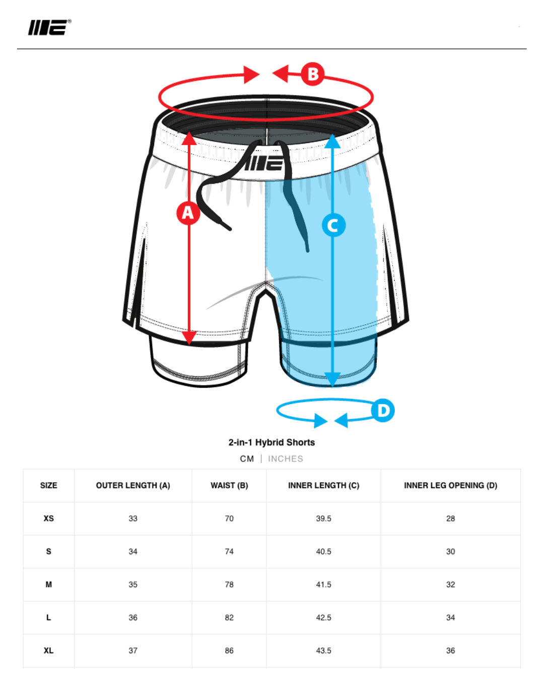 Engage Nebula Blue 2-in-1 Hybrid Shorts