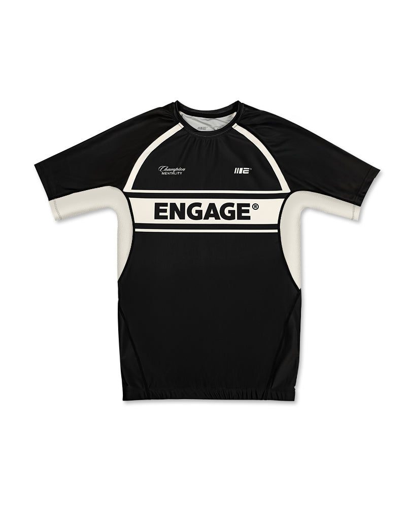 Engage Invictus Black Short Sleeve Rash Guard