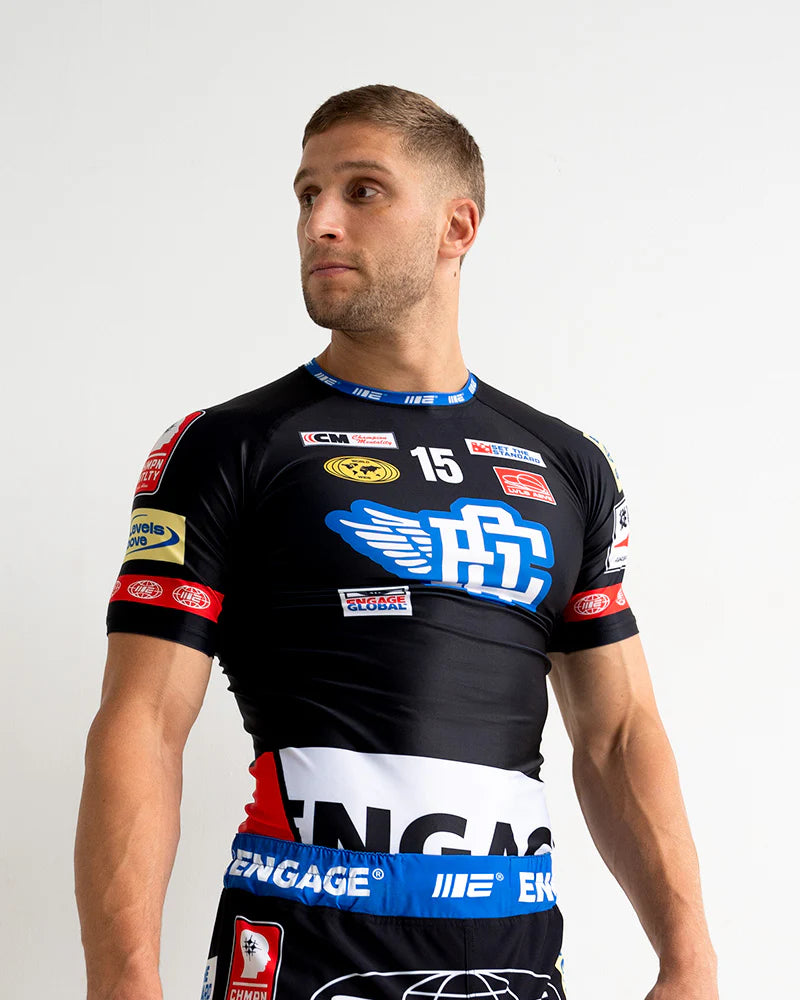Engage Racer Black Short Sleeve Rash Guard