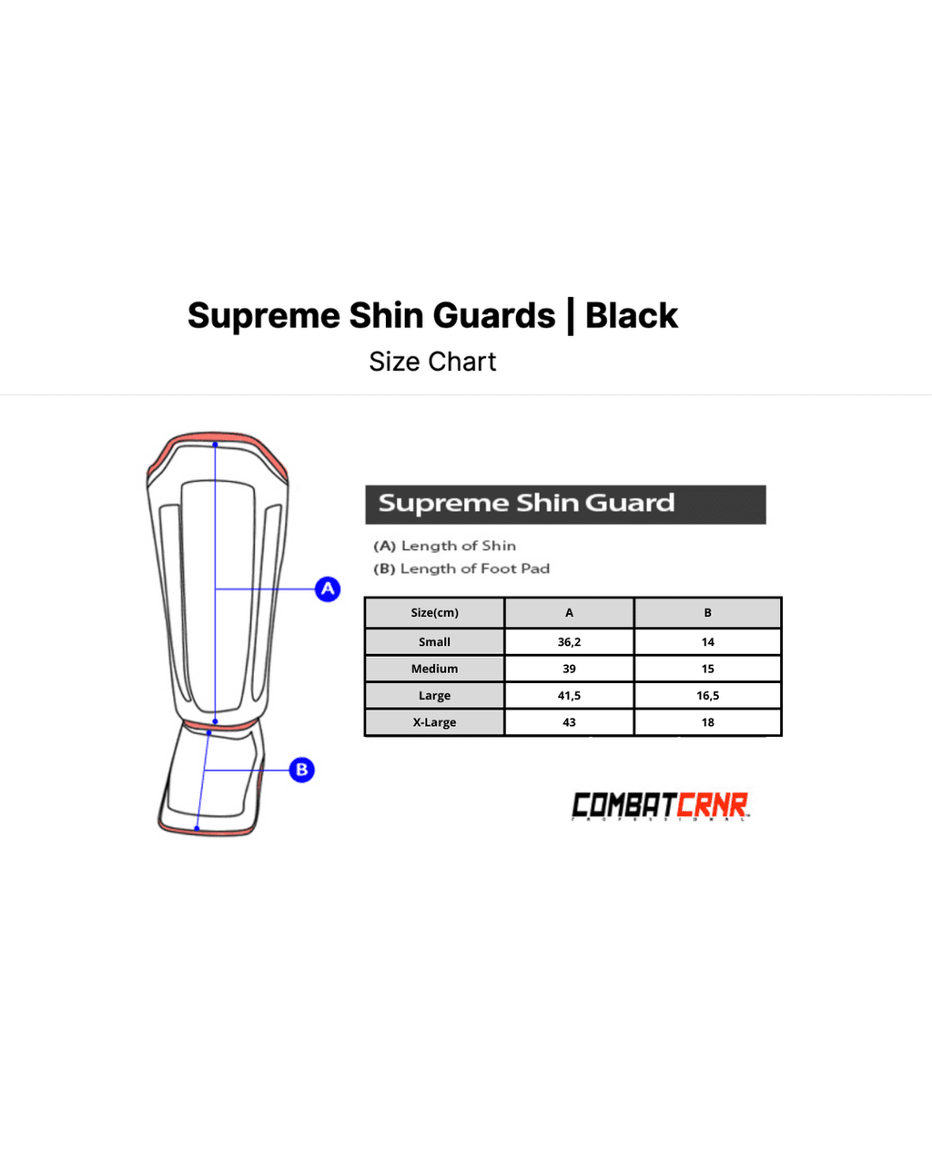 Canilleras Combat Corner Supreme – Black