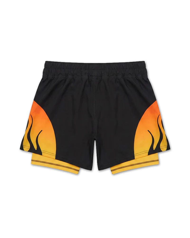 Engage Nebula Orange 2-in-1 Hybrid Shorts