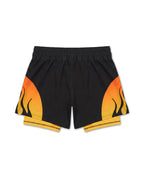 Engage Nebula Orange 2-in-1 Hybrid Shorts