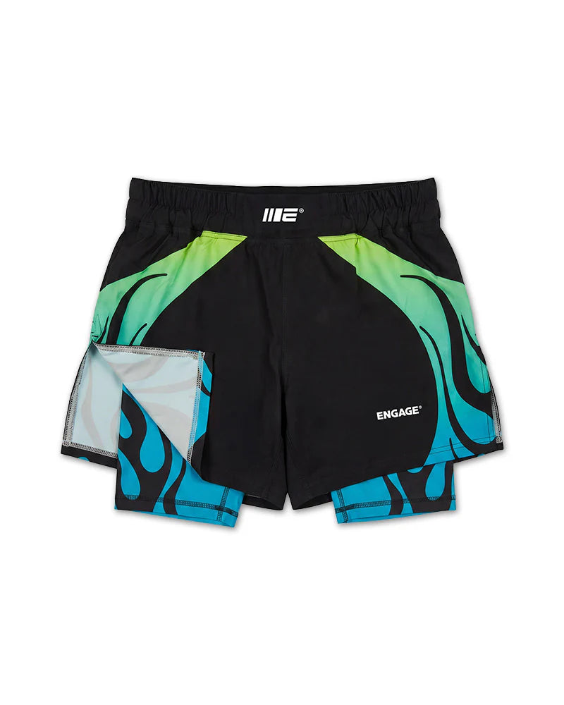 Engage Nebula Blue 2-in-1 Hybrid Shorts